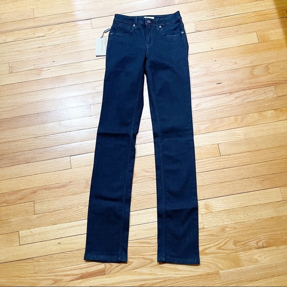 Burberry Brit Ladbroke Womens Straight Jeans Size 26 Tall 37” Dark Indigo NWT - Picture 4 of 15